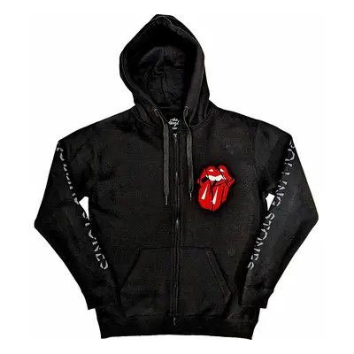 Rolling Stones mikina, Hackney Diamonds Shattered Tongue Zipp Black, pánská