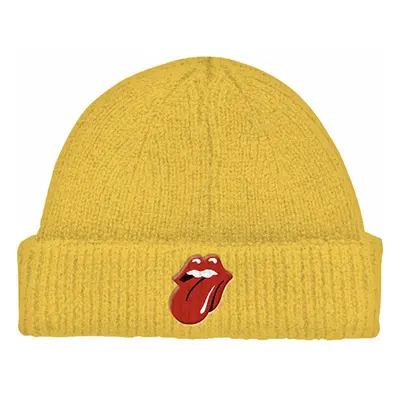 Rolling Stones zimní kulich, 72 Tongue Roll Up Mustard Yellow