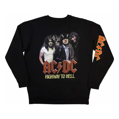 AC/DC mikina, Sweatshirt H2H Band Sleeve Print Black, pánská