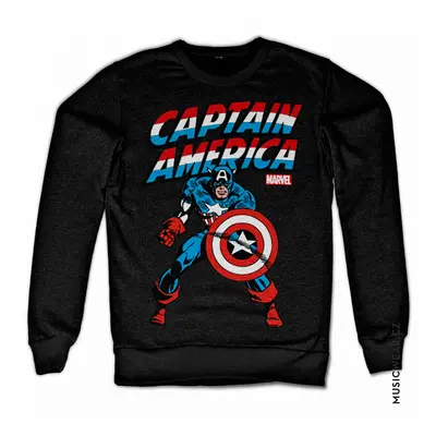 Captain America mikina, Sweatshirt Black, pánská