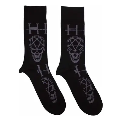 HIM ponožky, Heartagram Skull Black, unisex