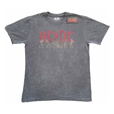 AC/DC tričko, Vintage Silhouettes Snow Wash Grey, pánské