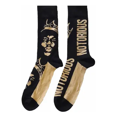 Notorious B.I.G. ponožky, Gold Crown Black & Gold, unisex