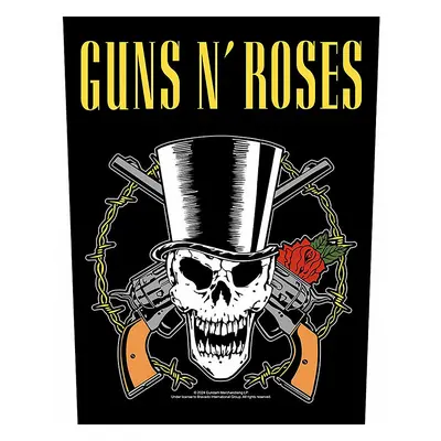 Guns N Roses nášivka na záda CO+PES 30x27x36 cm, Skull & Guns