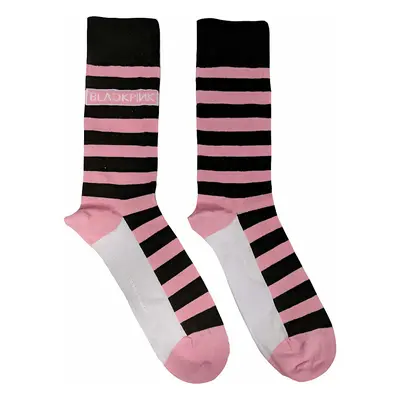 BlackPink ponožky, Stripes & Logo Pink, unisex