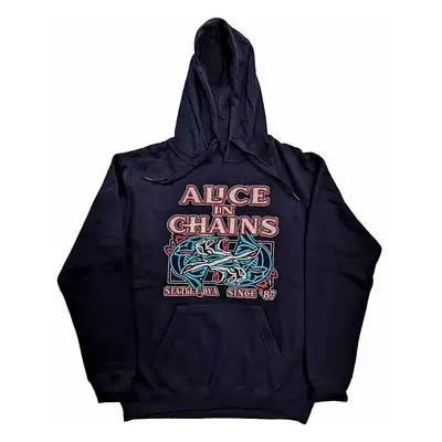 Alice in Chains mikina, Totem Fish Navy Blue, pánská