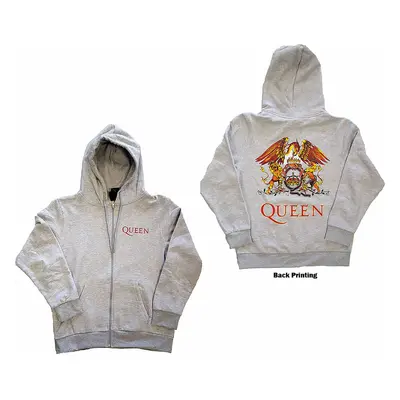 Queen mikina, Classic Crest BP Zipped Grey, pánská