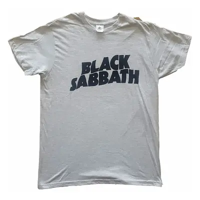 Black Sabbath tričko, Black Wavy Logo Grey, pánské