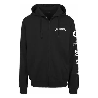 Linkin Park mikina, Anniversary Logo Zip Hoody Black, pánská