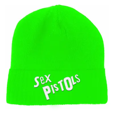 Sex Pistols zimní kulich, Logo Fluorescent Green