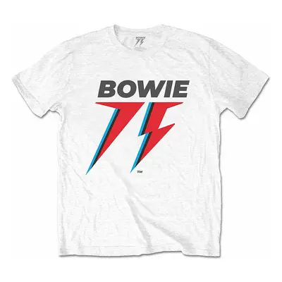 David Bowie tričko, 75th Logo White, pánské