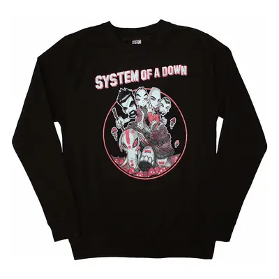 System Of A Down mikina, Sweatshirt Mushroom People Black, pánská