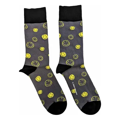 Nirvana ponožky, Mixed Happy Faces Charcoal Grey, unisex