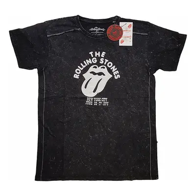 Rolling Stones tričko, NYC &#039;75 Snow Washed Black, pánské