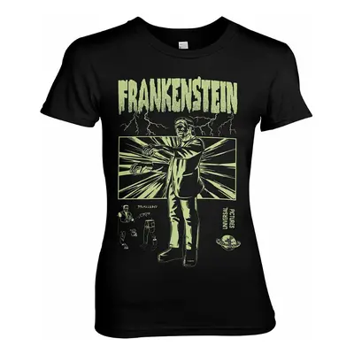 Frankenstein tričko, Retro Girly Black, dámské