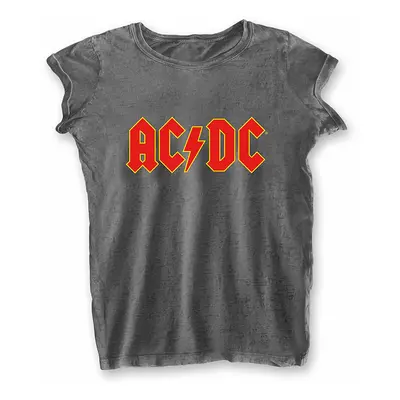 AC/DC tričko, Logo Burn Out Girly Grey, dámské