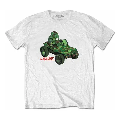 Gorillaz tričko, Green Jeep White, pánské