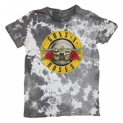 Guns N Roses tričko, Classic Logo Dip-Dye White, pánské