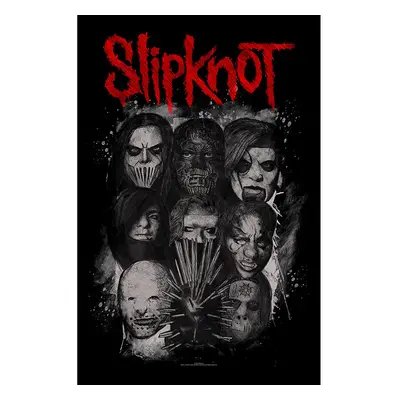 Slipknot textilní banner 68cm x 106cm, Masks