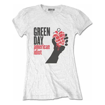 Green Day tričko, American Idiot Girly White, dámské