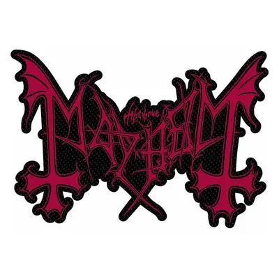 Mayhem nášivka PES 100 x 50 mm, Red Logo Cut Out