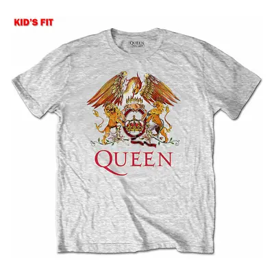 Queen tričko, Classic Crest Heather Grey, dětské