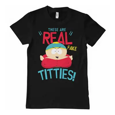 South Park tričko, These Are Real Fake Titties Black, pánské