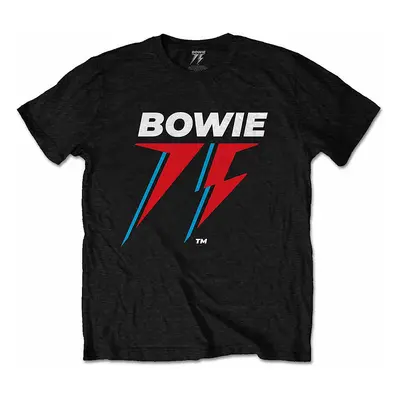 David Bowie tričko, 75th Logo Black, pánské