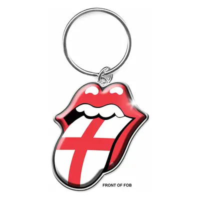 Rolling Stones kovová klíčenka 40 mm, England Tongue