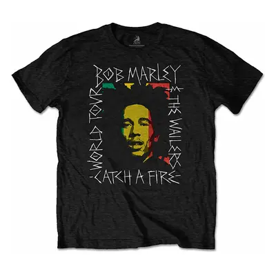 Bob Marley tričko, Rasta Scratch Black, pánské