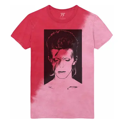 David Bowie tričko, Aladdin Sane Dye Wash Eco Red, pánské