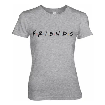 Friends tričko, Friends Logo Girly Heather Grey, dámské