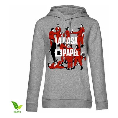 La Casa De Papel mikina, La Pandilla Hoodie Organic Girly Grey, dámská