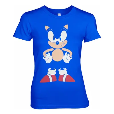 Sonic The Hedgehog tričko, Front & Back Girly Blue, dámské