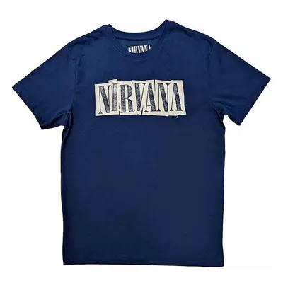 Nirvana tričko, Box Logo Denim Blue, pánské