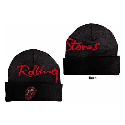 Rolling Stones zimní kulich, Embellished Classic Tongue BP Black