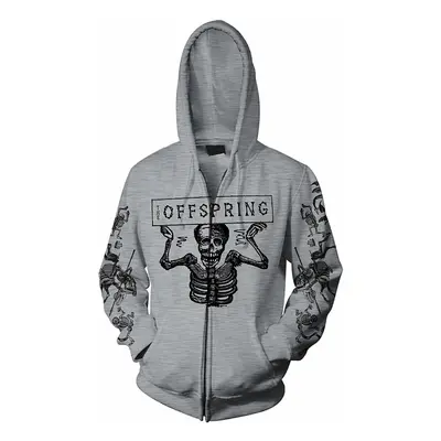 The Offspring mikina, Skeletons Grey Zip, pánská