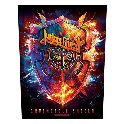 Judas Priest nášivka na záda CO+PES 30x27x36 cm, Invincible Shield