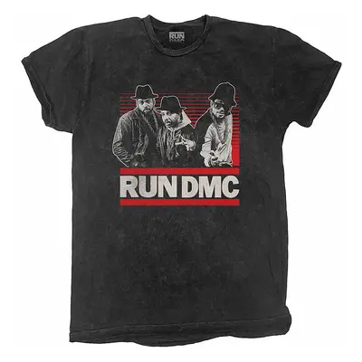 Run DMC tričko, Gradient Bars Dip-Dye Black, pánské