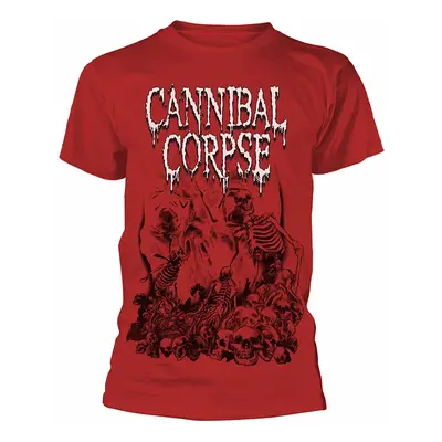 Cannibal Corpse tričko, Pile Of Skulls 2018 Red, pánské