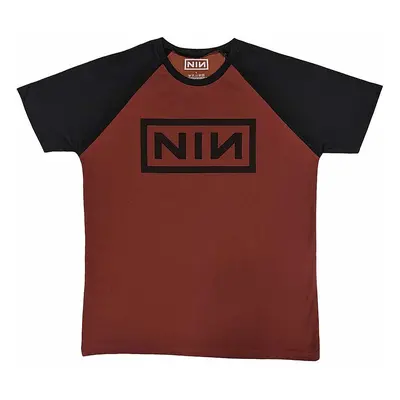 Nine Inch Nails tričko, Classic Logo Raglan Red & Black, pánské