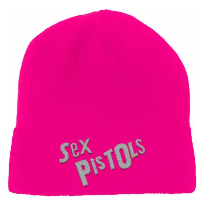 Sex Pistols zimní kulich, Logo Fluorescent Pink