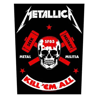 Metallica nášivka na záda CO+PES 30x27x36 cm, Metal Militia