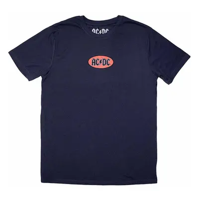 AC/DC tričko, Mini Oval Logo Navy Blue, pánské