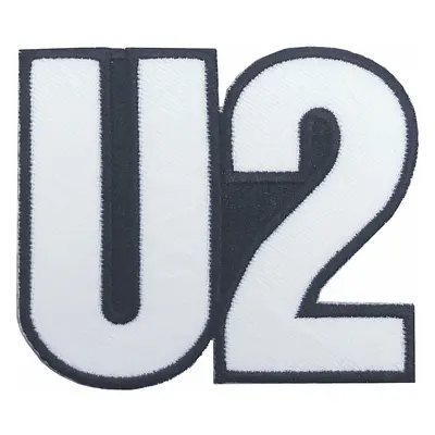 U2 tkaná nažehlovačka 75x65 mm, Logo White