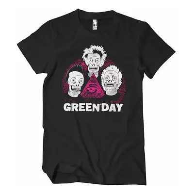 Green Day tričko, Skulls Black, pánské