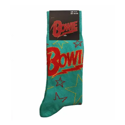 David Bowie ponožky, Stars Outline Green, unisex