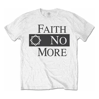 Faith No More tričko, Classic New Logo Star Black on White, pánské