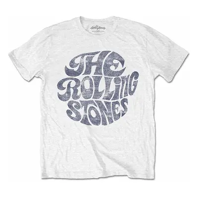 Rolling Stones tričko, Vintage 70s Logo White, pánské