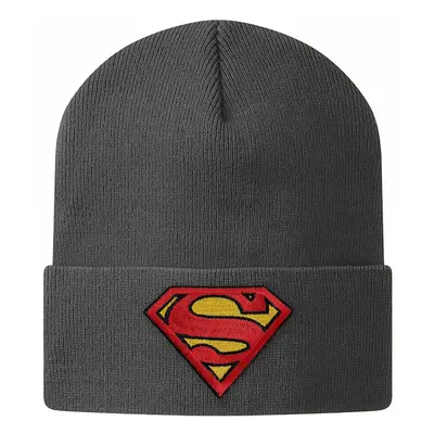 Superman zimní kulich, Organic Cotton Onesize Dark Grey